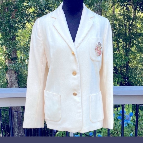 𝅺VINTAGE Unionmade ILGWU jacket sz S/M blazer embroidered crest AFLCIO 60s 50s - Picture 10 of 16